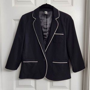 BP Nordstrom black blazer with white piping (Size M)